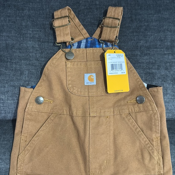 Carhartt Yellow Overalls Durable Canvas Workwear - Picture 2 of 4